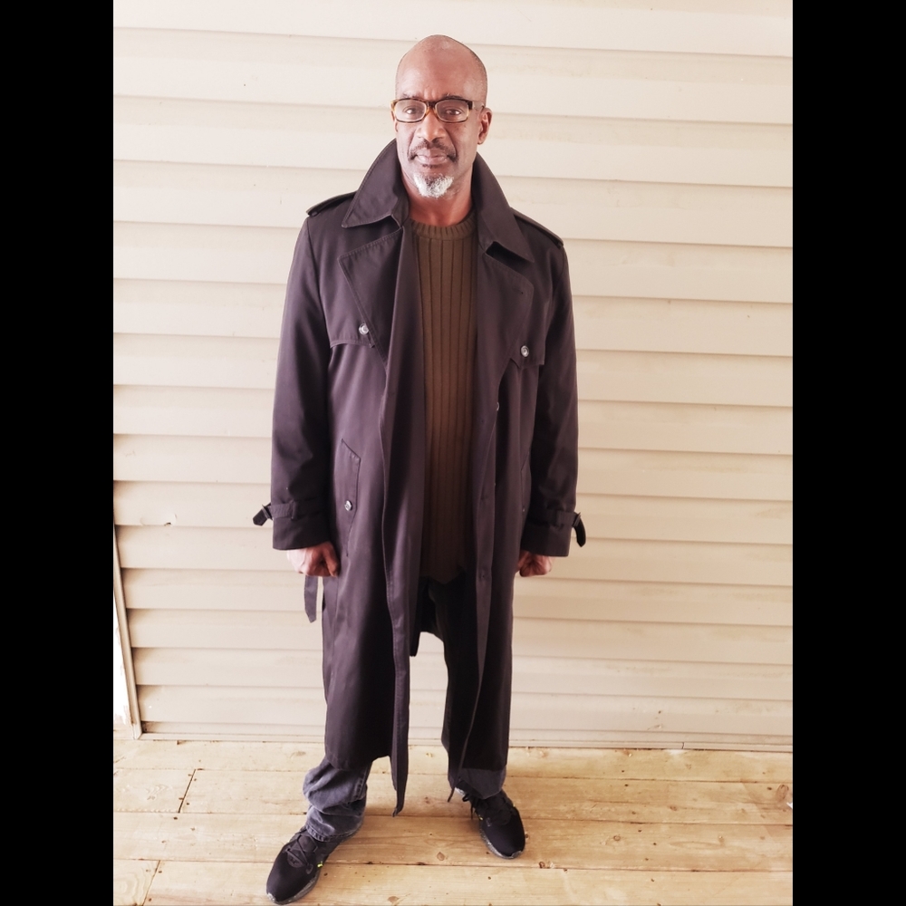 BLACK FRIDAY SALE- Men's long Trench Coat w. Belt